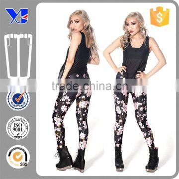 3D Digital Print Tight Comfy Floral Patten Ankle Legging