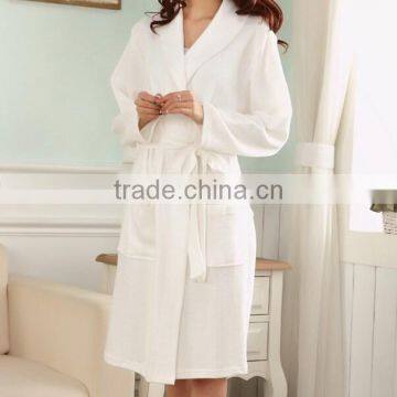 High Quality Couples Waffle Bathrobe,100 Cotton Bathrobe Foe Couple,white Waffle Ladies Dressing Gown photo-5