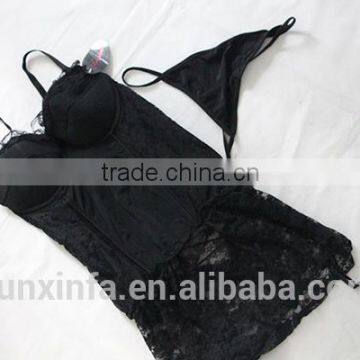 Queen size women sexy lingerie with lace / wholesale