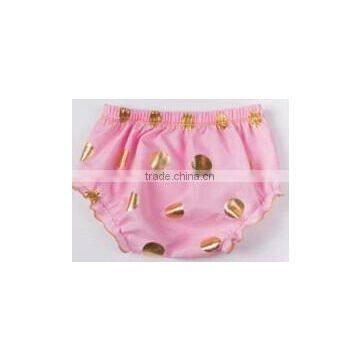 Wholesale Latest Design Girls Sequin Polka Dot Cotton Toddler Infant Shorts Baby Bloomers With Golden Dots photo-5
