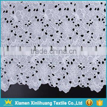 New Product Hollow Out Water Soluble 100 Polyester White Guipure Lace Fabric photo-3