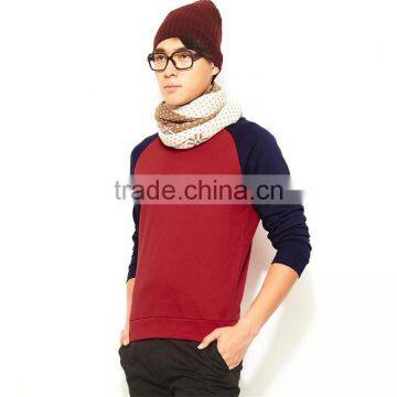 Blank Sweater Without Hood Contrast Color Men Pullover Sweater photo-3