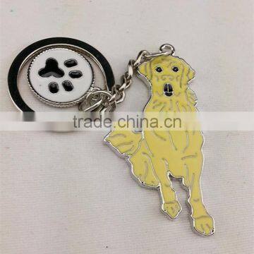 Metal Labrador Retriever keyring,Souvenir Labrador Dog Keychain,Yellow Dog Pendant Key Holder for gift