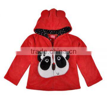 In Stock Kid Jacket Panda Coral Velvet Jacket for 1-6 Years Children Girl photo-2