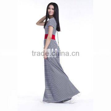 latest dress designs photos fashion 2017 long stripe dress
