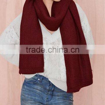 Fashionable Woman Winter Scarf Patterns Knitting Scarf photo-5