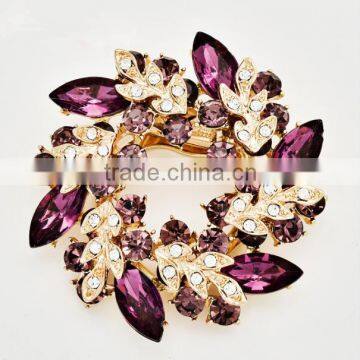 Zm53221a High Quality Fashion Women Flower Alloy Brooch With Gold Plated photo-4