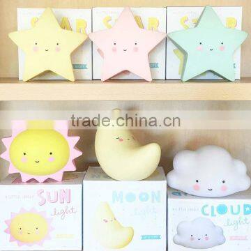 S17156A Cute Baby Toys Cartoon Night Lamp Moon Shaped Kids Led Night Light photo-6