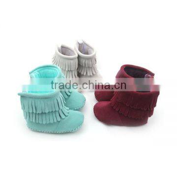 High Quality Toddler Baby Girls Boys Soft Sole Moccasins Leather Boots photo-5