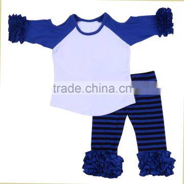 Cute Infant Girl Clothing Cold Shoulder Girl Icing t Shirt Sets Girl Ruffle Pants Outfits