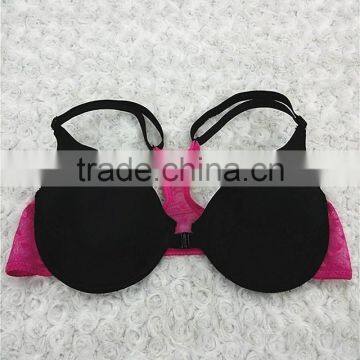 Popular Front Closure Gray Sexy Women Bra Underwear High Quality Women V-string Underwear photo-2
