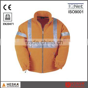 EN20471 high visibility fleece jacket hi viz coat