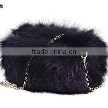 Genuine Fox Fur Handbag Tote Bag Luxury for Ladies Girl photo-5