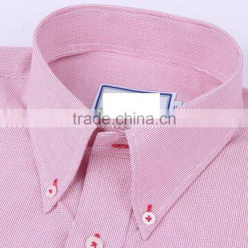 2017 Small Checks Men's Long Sleeve Button-down Collar Casual Shirt photo-4