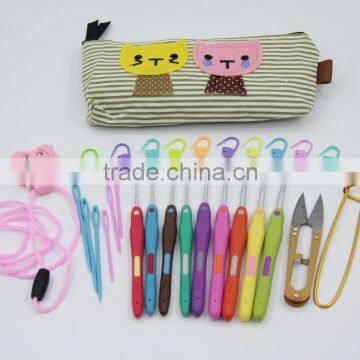 crochet hook case, crochet hook set, row counter