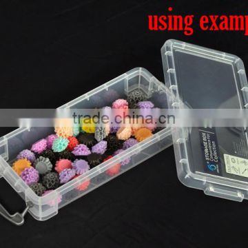 Clear Plastic Beads Display Storage Container W/Lid 22x10x4cm,1pc,8seasons