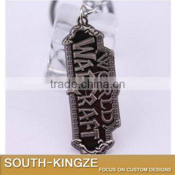 World of Warcraft Antique Silver Metal Plate Keychain photo-3