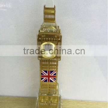 High Quanlity Tastefully Golden Crystal Big Ben Model For Fancy Clock UK Souvenir photo-4