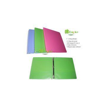 PP Cover Cardboard 1 Inch 3 O Ring Binder