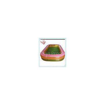 2 Ring Large Inflatable Family Swimming Pools Square Clear Pvc For Outdoor
