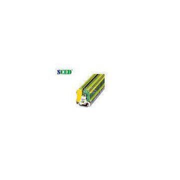 Compact Din Rail Terminal Blocks , 6.2mm Rail Mount Terminal Block Connectors AWG 26 - 10