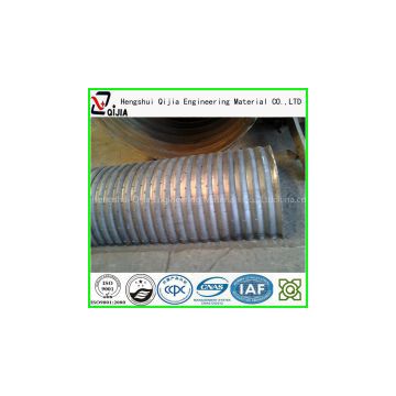 corrugated steel tube with flanged nestable pipe