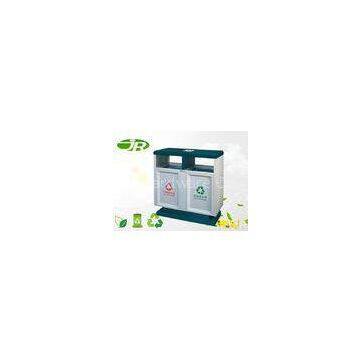 Separated Decorative Metal Waste Bin Steel Garbage Bins OEM Logo And Size