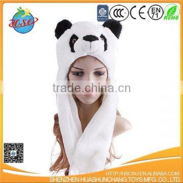 custom plush panda warm hat