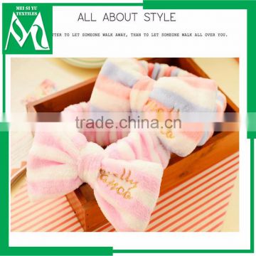 Hair elastic band soft fleece custom logo