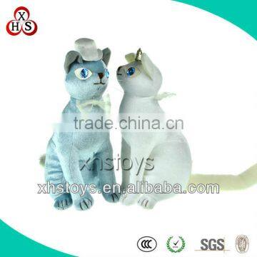 soft customed 18cm stuffy plushy couple white cat soft toy for sale