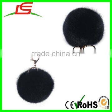 Wholesale peluche plush puff ball keychain