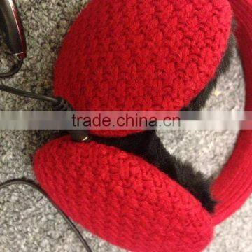 Customize lovely cheap plush fluffy winter earmuff headphone