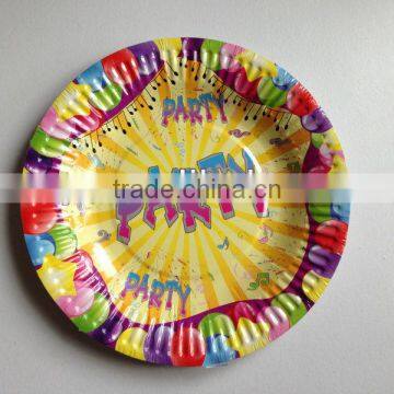 Party theme paper plates