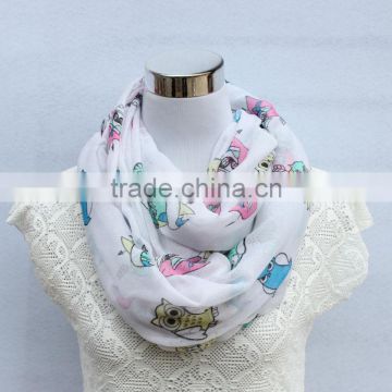 Favorites Compare New Fashion Women Circle Owl Scarf A070321