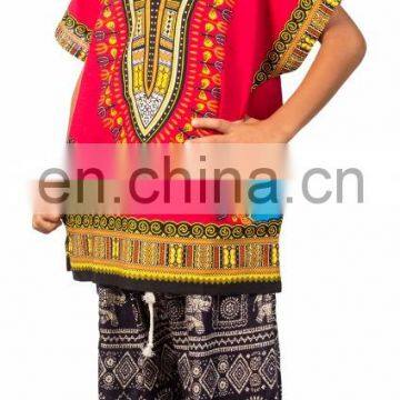 Kids African Dashiki Ethnic Cotton Shirts photo-4