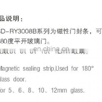 PVC Magnetic Shower Door Seal Strip for 180 Degree Glass Doors photo-3