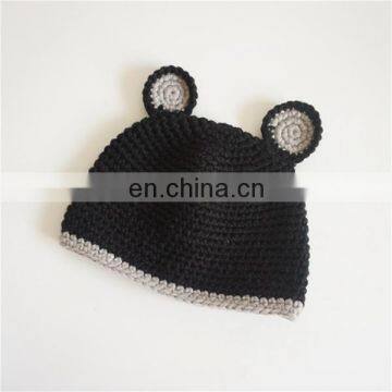 Cat ear knit hat version of the new hand-woven wool sweater cap section of women's hat