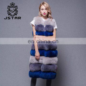 Sleeveless style real whole fox fur coat for women winter warm thick fox coat fashion