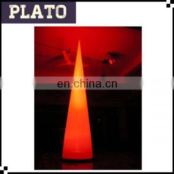 Mini orange inflatable led cone for display/indoor inflatable light cone for sale