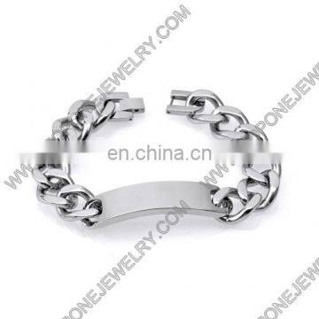 wholesale latest unique design bracelet stainless steel jewelry chain engravable bracelet