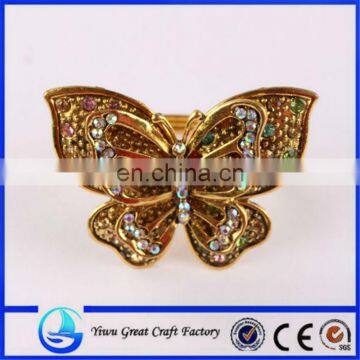 Alloy drill butterfly brooch