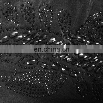 Womens's Black Colour Lycra(Stretchable) Black Stone Embroidery Work Beautiful Rick Looking Burkha photo-5