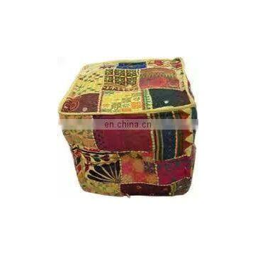 Square Shape Designer Vintage Foot Stool Bean Bag Floor Pillow pouf