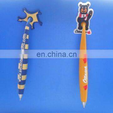 customized pvc pens with 3D logos, adversting pvc pens with website