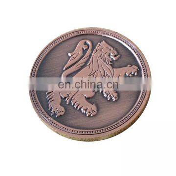 High quality custom 3D metal souvenir brass base metal antique coin