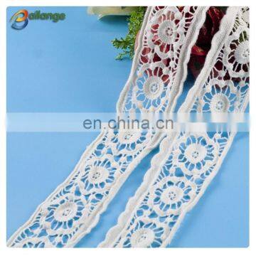 Lace fabric for cloth Guangzhou custom cotton guipure lace fabric