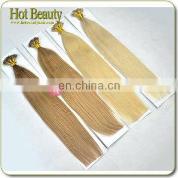 #613 human hair wholesale cheap virgin remy i tip curly hair extensions