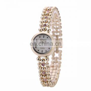 Newest style fancy gold watch wrist watch women