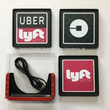 12 x 12cm Chargeable LED Light Car Sticker for UBER LYFT Car Service photo-4