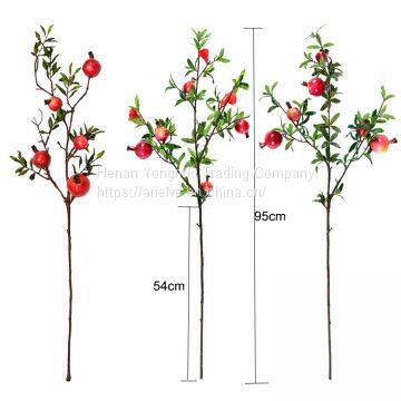 Wholesale Real Touch Berries 5 Heads Artificial Pomegranate Fruit With Branches photo-4
